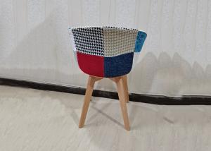Wholesale Upholstered Beech Dining Chair , Patchwork Fabric Dining Chairs With Arms from china suppliers