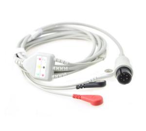 Wholesale Biocare 5 Lead ECG Lead Cable Copper Conductor Material Medical Grade TPU Jacket from china suppliers