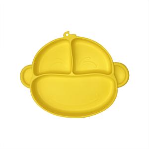 Wholesale Customized Silicone Baby Tray Cartoon Monkey Shape BPA Free Suction Silicone Bowl from china suppliers