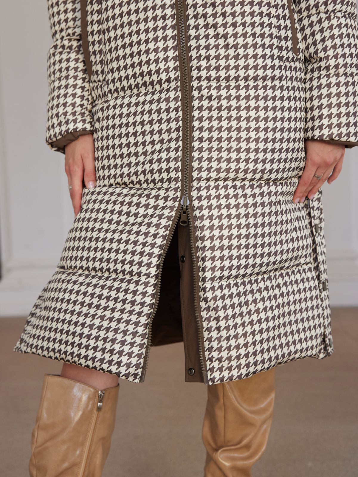 Dual Sided Fashion, resersible winter woman's long coat, windproof and waterproof, dark colour for whole winter wear