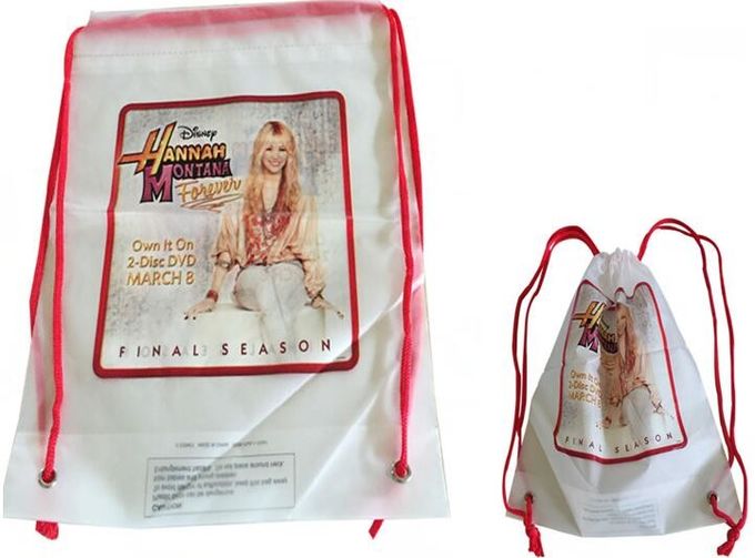 Biodegradable Environment friendly LDPE Plastic bags with DRAWSTRING closure bags, backpack, drawtape bag, essentials