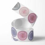 Stationery Sticker Labels Printable Seals Pink Thank You Logo Stickers Pastry