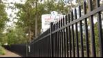 spear top pickets steel fence, Stain Black Press Point Steel spear Fence