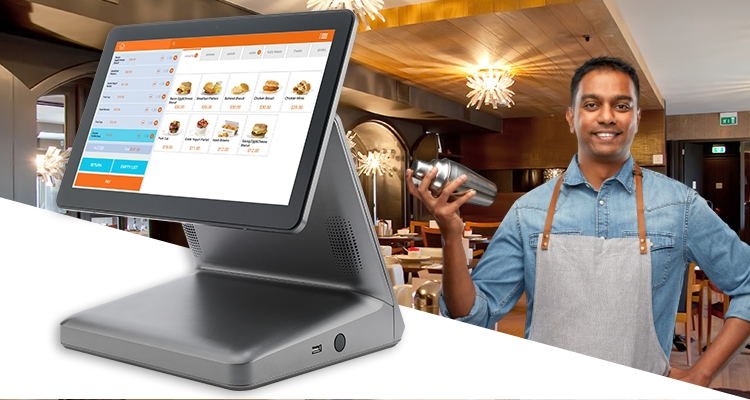15.6" Full HD POS System with 11.6" 2nd Display and Capacitive Touch Screen 512GB SSD