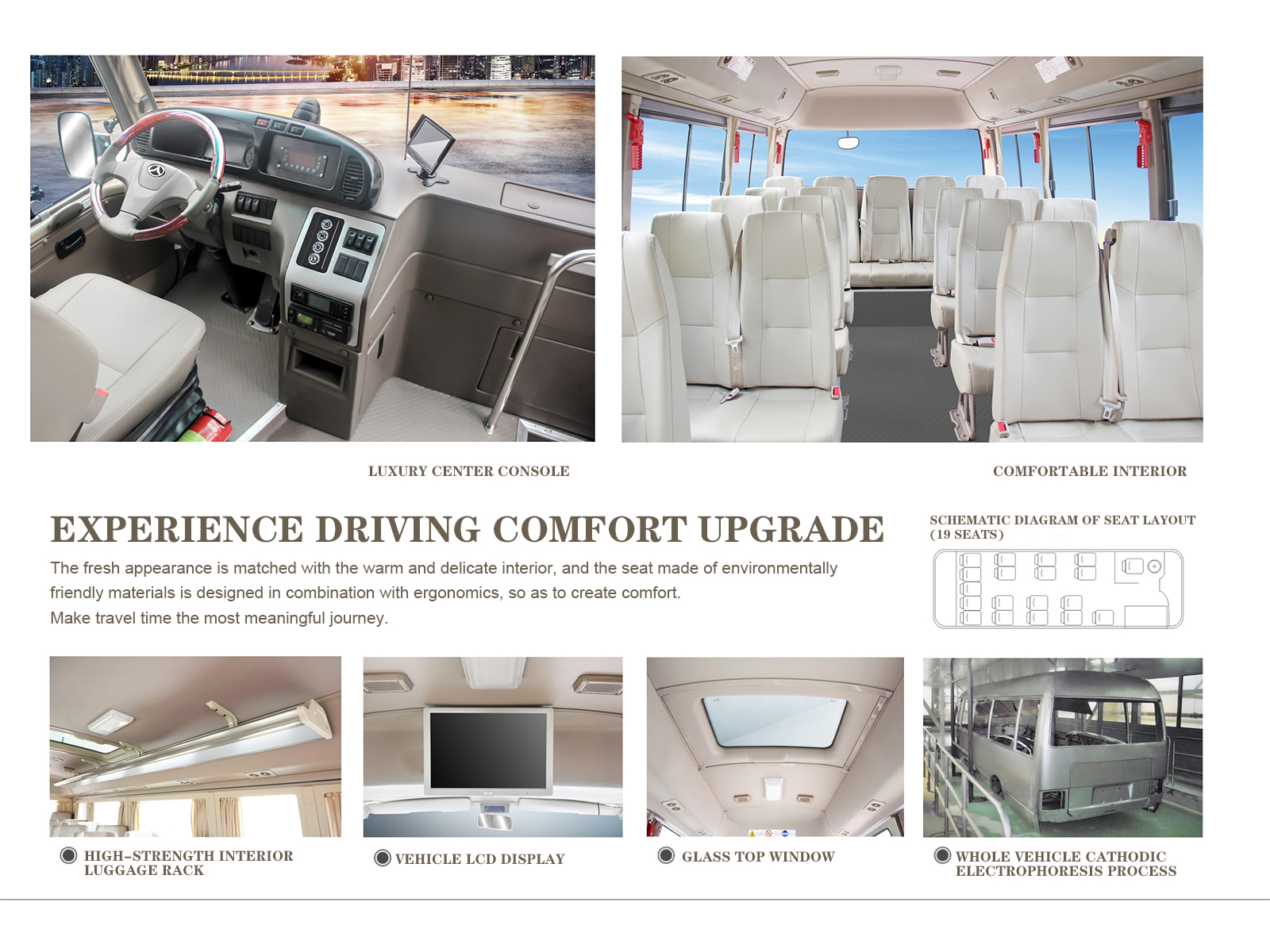 Front Mounted Engine 10-19 Seats Toyo Ta Coaster Bus for Best Travel Experience