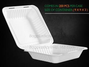 Wholesale microwave safe cute lunch box plastic food cantainers, 100% biodegradable clear microwave safe lunch box from china suppliers