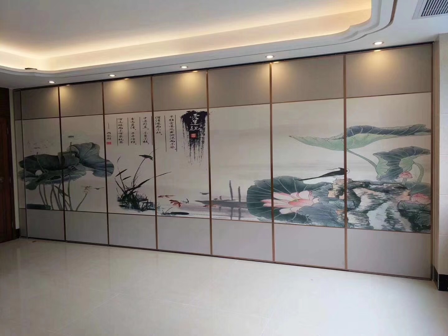 Banquet Hall Acoustic Operable Movable Partition Walls Malaysia Melamine Finish