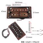 Professional Double Coil High Output Guitar Pickups Rosewood Material