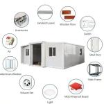 Prefabricated Luxury Villa House with Moveable Container and EPS Sandwich Panels