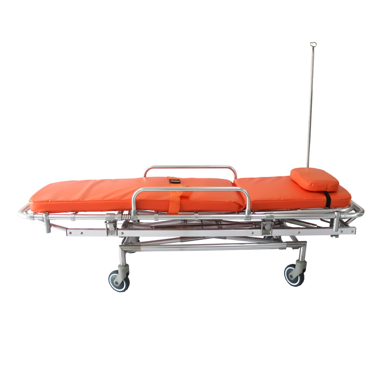 Adjusted 75in 60 Deg Hospital Patient Stretcher Transport Trolley Non Magnetic Cart