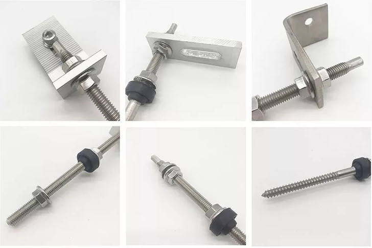 201 Stainless Steel Solar Hanger Bolt For Metal Roof Solar Mounting System