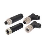 Waterproof M8 Assembly Female Connector, Straight M8 3pins 4pins Circular