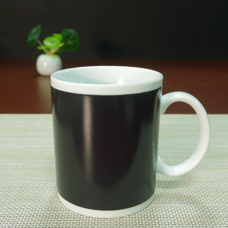 Partial Color Changing Coffee Mug ON/OFF High - White Ceramics