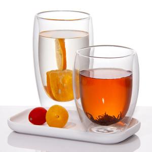 Wholesale Empty Cappuccino Glasses Double Walled Insulated Glass Tumblers 350ml 650ml from china suppliers