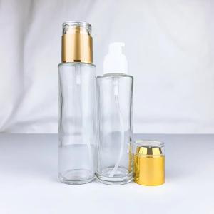 Wholesale gold glass set packaging skin care lotion bottle face cream jars from china suppliers