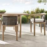 SO1012TW-RA Teak Wood Frame Modern Outdoor Furniture Set for Garden