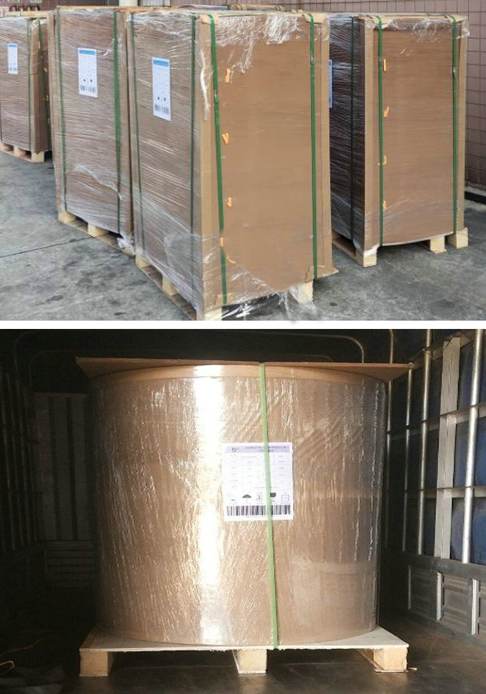 Food Grade 65gsm 70gsm Natural kraft Brown Packing Paper Rolls 600mm width  