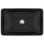 High Glossy Bathroom Wash Basins Black Crystal Stone Glass Vessel Sinks