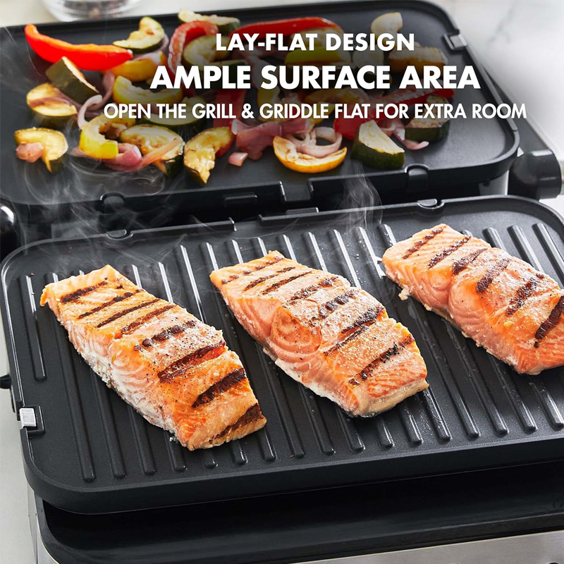 Electric Contact Bbq Smokeless Grill Home Cooking Appliance Detachable 4/6 Slice Panini Maker
