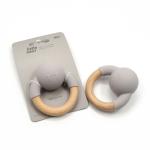 Organic FSC Certified Beech Wooden Silicone Teether Walrus Shape