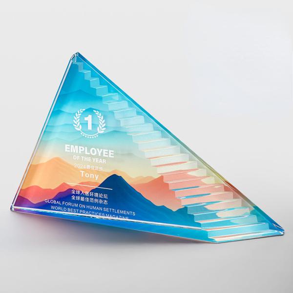 Acrylic Creative Award Plaque 13.5 X 22.5 X 4 cm Size for Outstanding Employees