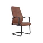 Non Revolving Office Modern Executive Chairs Nylon Armrest 4d 25mm Steel Tube