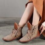 S308 Forestry Pastoral Style Fresh Literature And Art Cotton And Linen Lace-Up