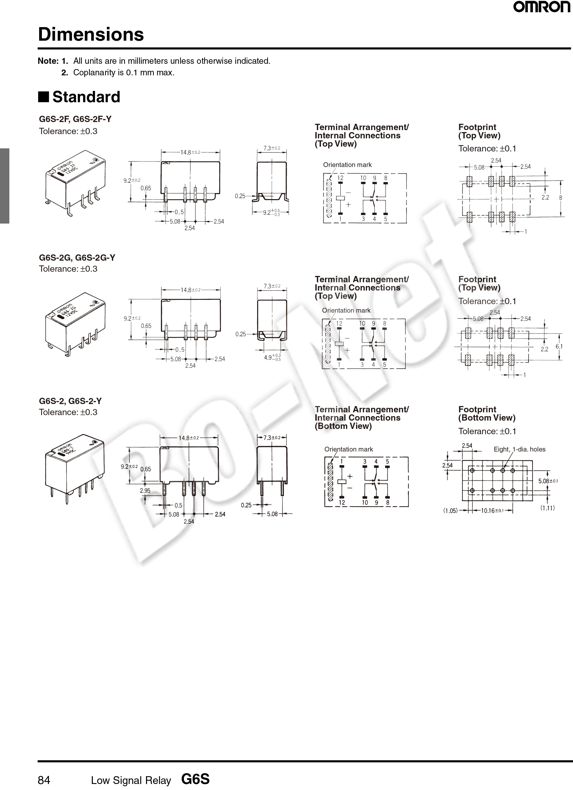 G6S-2F-24VDC Omron orignal new electromagnetic relay G6S-2F-24VDC