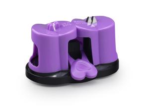 Wholesale 2 Stage Kitchen Knife Sharpener Suction Pad , Two Hearts Shape 110*62*60mm from china suppliers