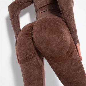 Wholesale Washed Gym Scrunch Butt Leggings Seamless Big Booty Workout Gym Pants from china suppliers