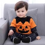 Kids Clothes Children Halloween Pumpkin Infant Bodysuit Jumpsuit Toddler Long