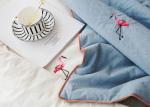 Flamingo Embroidered Full Size Quilt 3pcs Twin / Queen / King Size Machine Wash