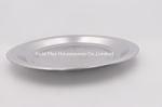 25cm Stainless steel round shape serving tray dinner plate for hotel multifuncti
