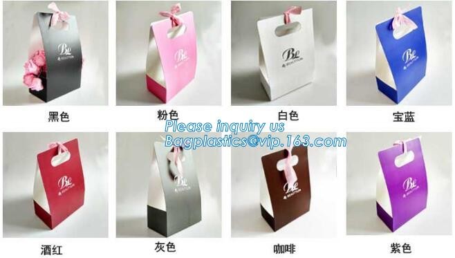 Wholesale Durable Colorful Custom Printed Cake Packaging Gift Paper Bag With Flower, Tote Carrier Gift Bags bagease pac