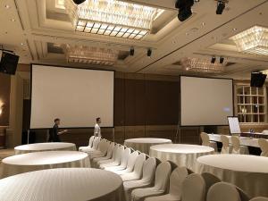 Wholesale 16:9 300inch Front&amp;Rear Fast Fold Projection Screen With Dress Kit For Outdoor Movie Cinema from china suppliers