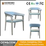 Ash Wood Fabric Back Chair for Adult Suitable Soft Package in Restaurant Hotel