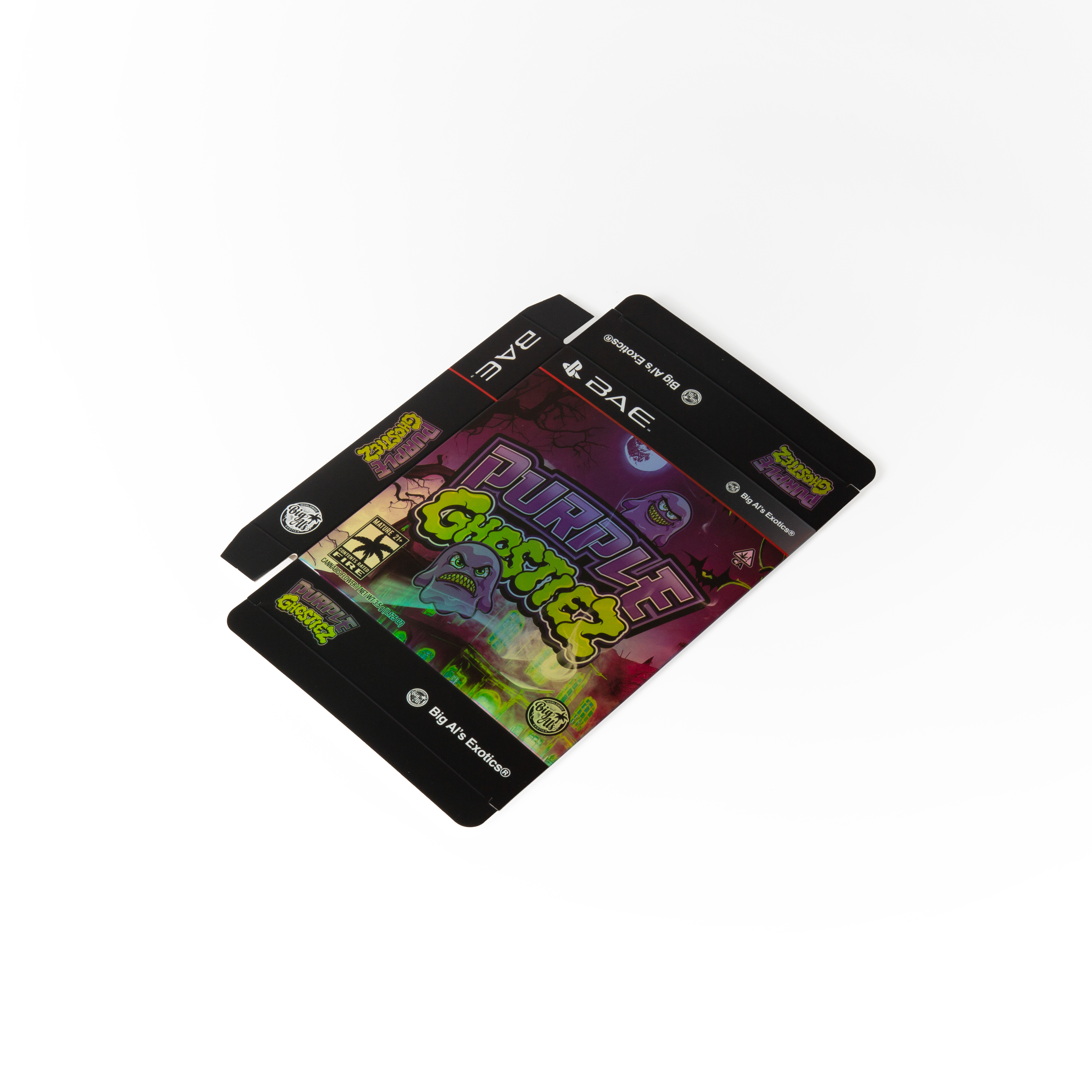 Custom Order Accepted Holographic Shiny Spot UV Foil Laser Card Paper Box Silver with Gold Stamping Rigid Craft Box