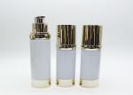 1oz 30ml White Airless Cosmetic Bottles , Plastic Pump Top Airless Travel