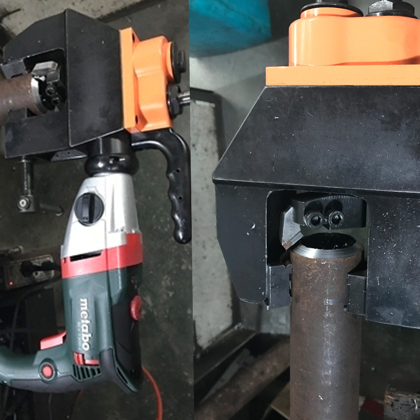 Outer Clamp Electric Pipe Beveling Machine Chamfering Automatic Feed
