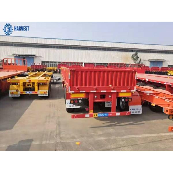 CIMC 3 Axle 60 Ton 1100R20 Tire Flatbed Semi Trailer
