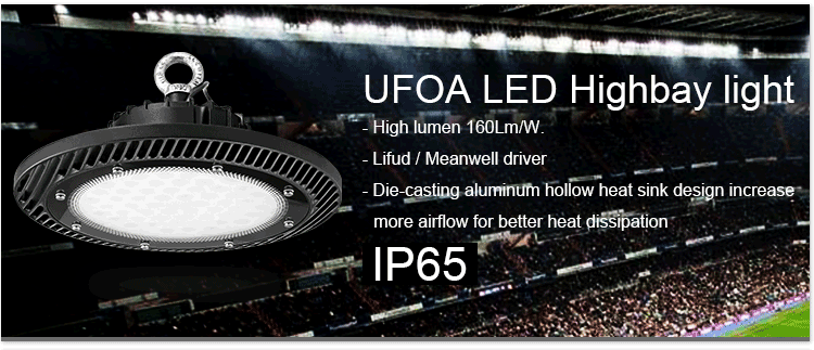 Waterproof 13000lm 100w 150w 200w Ufo High Bay Light