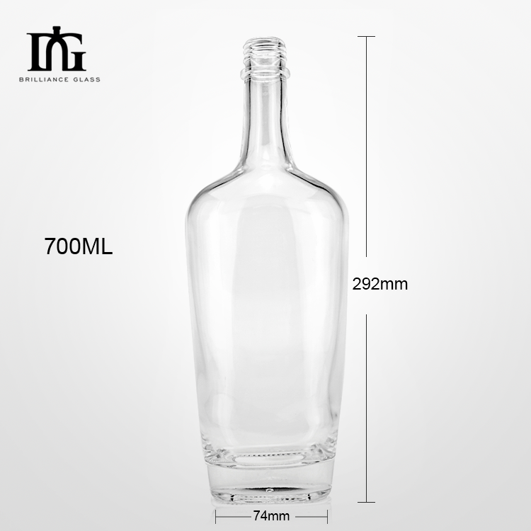 Bottle Glass Liquor Wine Vodka Tequila Gin Bottle With Sealed Cork Lid for Soda Lovers