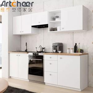 Wholesale Small Room Grey Kitchen Cabinet with Modern and Stylish Half Bullnose Countertop Edging from china suppliers