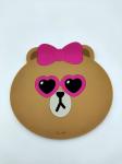 Fashion Design Soft Silicone Toys Drink Coasters Bear Shape Molding