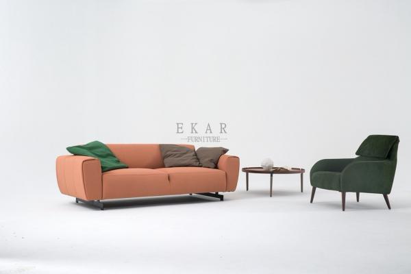 Modern 3 Seater Fabric or Leather Living Room Sofa
