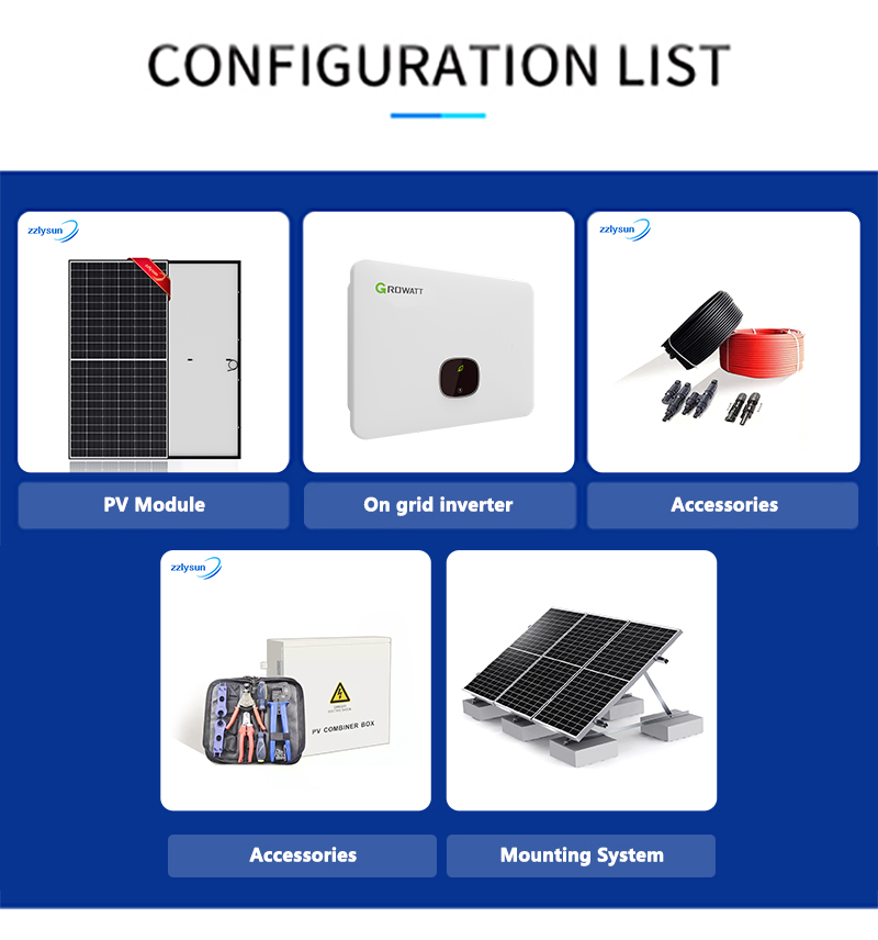 Complete Solar Panel On Grid System Ground Mounting Photovoltaic 36KW