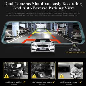 Wholesale 170 Degrees 10&quot; IPS 1080P 2.5A Generalplus 6248 Dvr Dash Cam from china suppliers