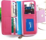 19x10CM EN71 Leather Zipper Pouch Wallet , BV Cell Phone Wallet Crossbody Purse