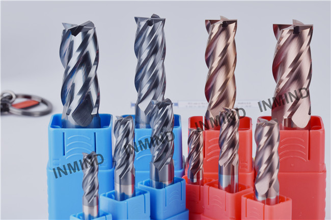 Carbide End Mill , 18-14mm 4 Flute , TiSiN Coating , upto HRC55 , carbide cutter
