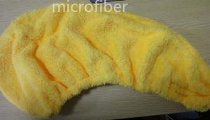 Wholesale 350gsm Woman Coral Fleece Microfiber Turban Hair Dry Towels Crystal Button from china suppliers